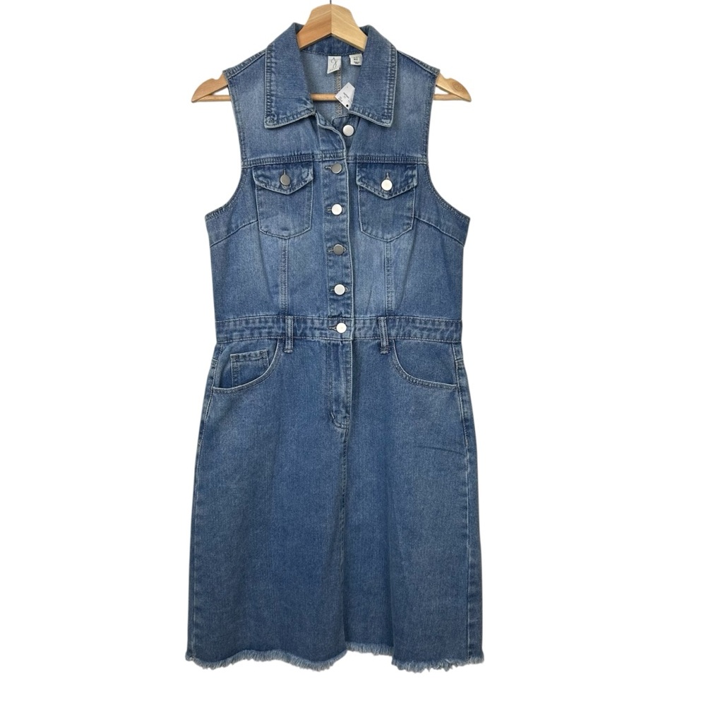 JOIE NWT Denim Collared Sleeveless Button
Front Dress, Size Medium